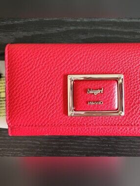 NWT Blugirl Red Pebbled Leather Wallet